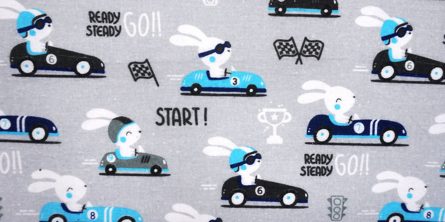 Pieluchocerata flanelowa królik szary